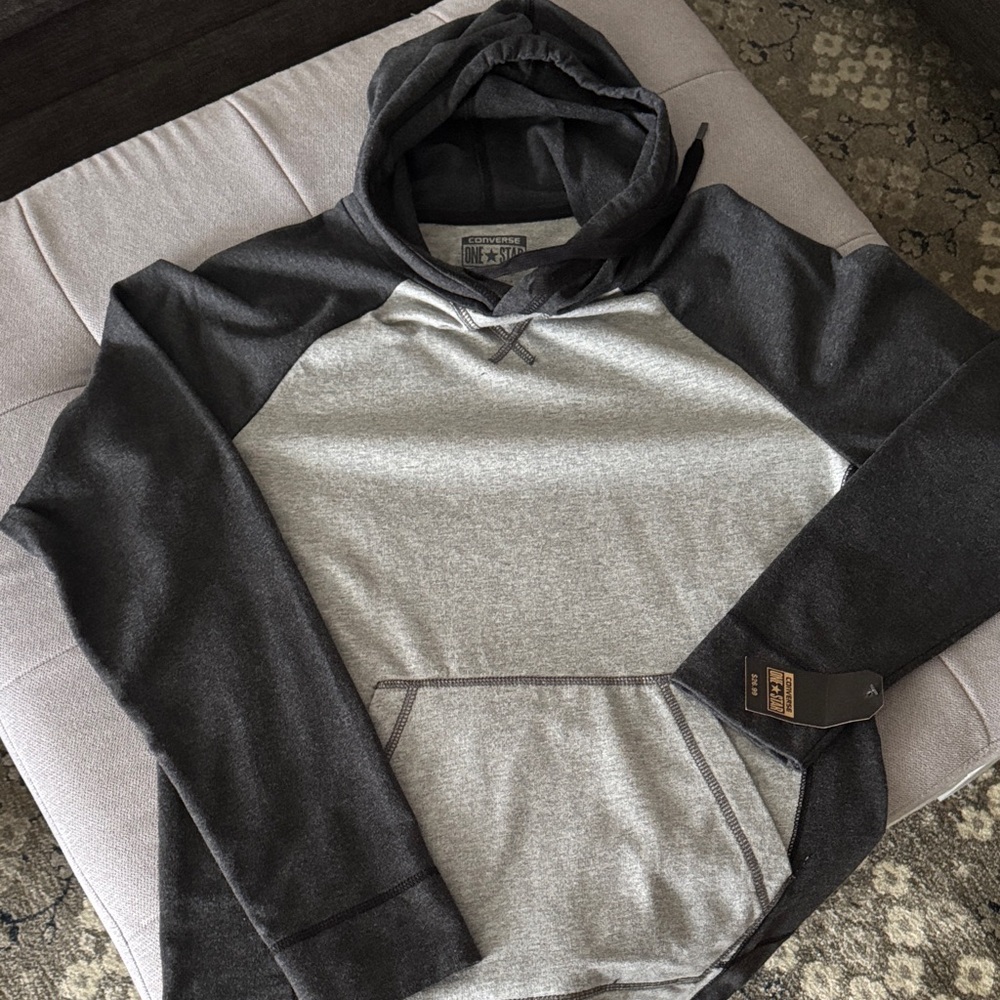 Converse NWT Gray and Black Men's Hoodie Men’s Small